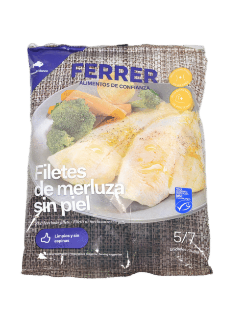 Ferrer Skinless Hake Fillets 600g (Frozen)