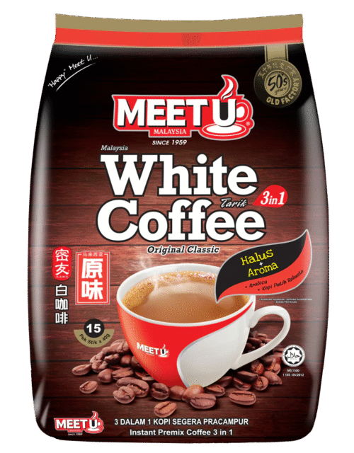MEETU White Coffee 3in1 600g (Case 24)