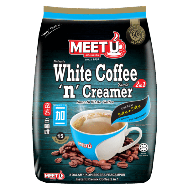 MEETU White Coffee 'N' Creamer 2 in 1 375g (Case 24)