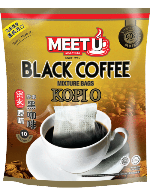 MEETU Black Coffee Mixture Bags Kopi O 100g