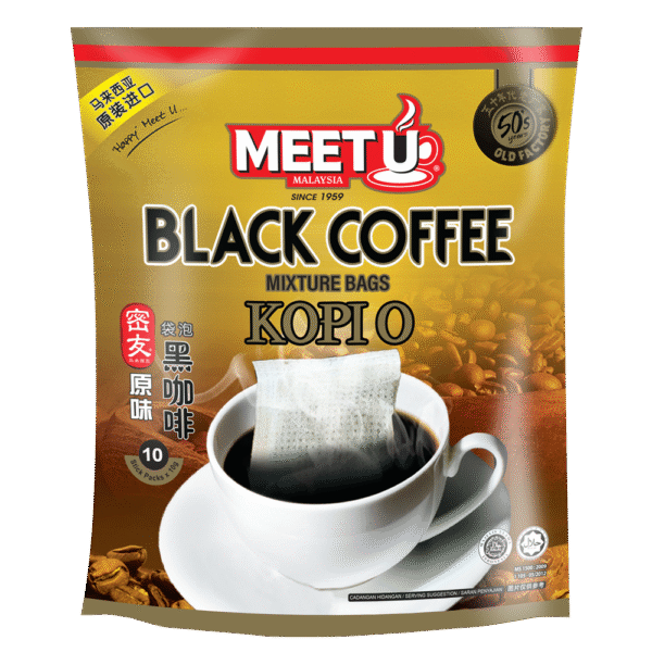MEETU Black Coffee Mixture Bags Kopi O 100g