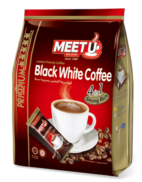 MEETU Primium Black White Coffee 4in1 400g