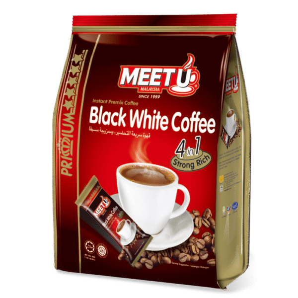 MEETU Primium Black White Coffee 4in1 400g