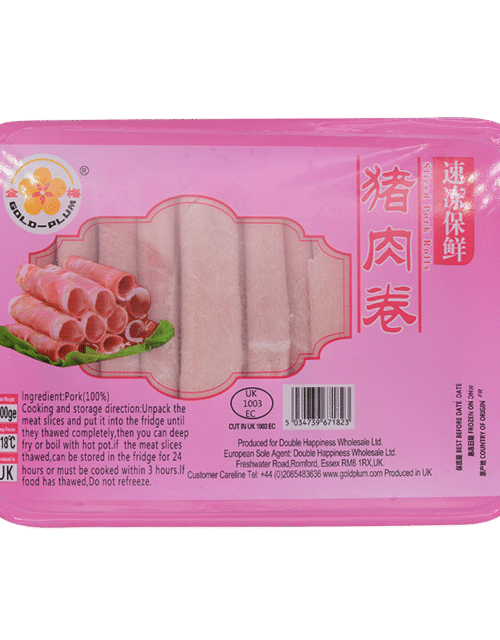 GOLD PLUM Hand Rolled Sliced Pork 400g (Frozen)