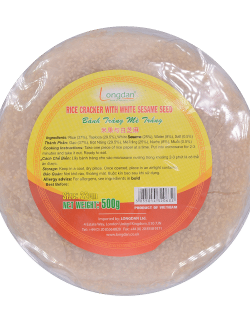 Longdan Rice Cracker With White Sesame 22cm 500g