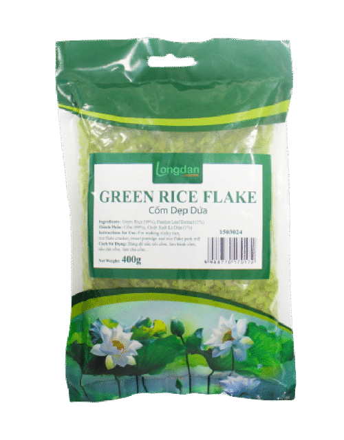 Longdan Green Rice Flake (Com Dep Dua) 400g