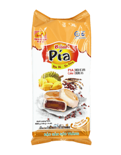 Tan Hue Vien Vegetarian Pia Cake Red Bean - Durian 400g (Frozen)