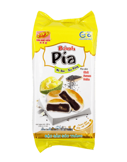 Tan Hue Vien Durian & Black Sesame Vegetarian Pia Cake 400g (Frozen)