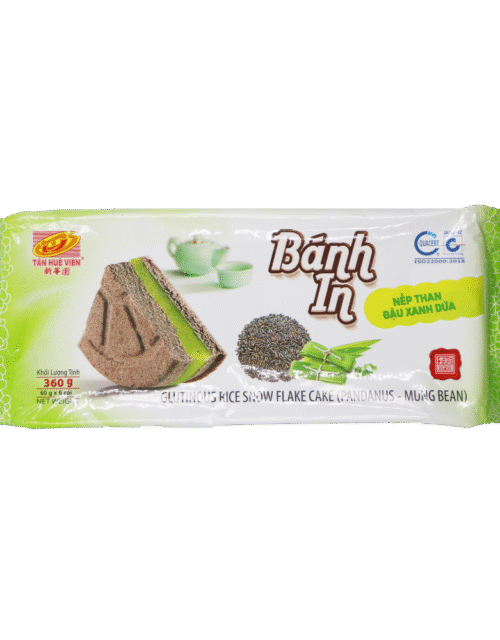 Tan Hue Vien Glutinous Rice Snow Flake Cake (Mungbean - Pandanus) 360g (Frozen)