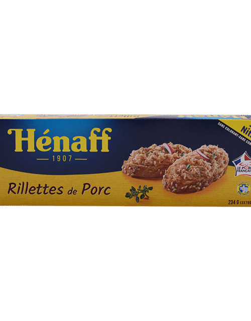 HENAFF Rillettes De Porc/ Pork Rillettes Pate (3 boxes × 78g)