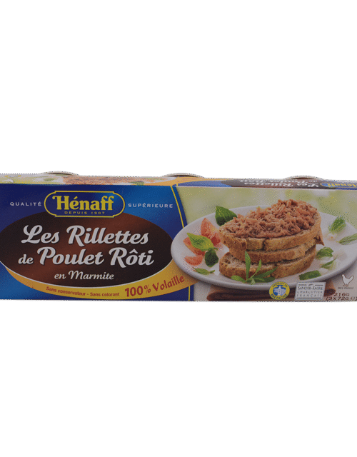 HENAFF Rillettes De Poulet Roti/ Roasted Chicken Rillettes (3 boxes × 72g)