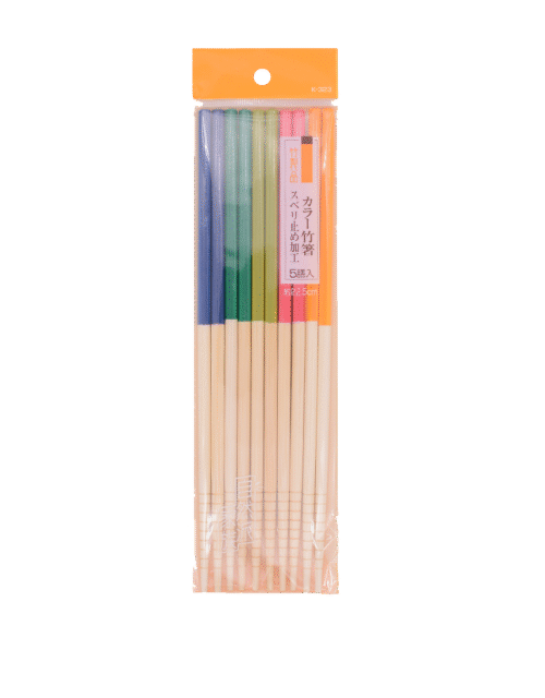 Josho Colour Bamboo Chopsticks 5P 22.5cm