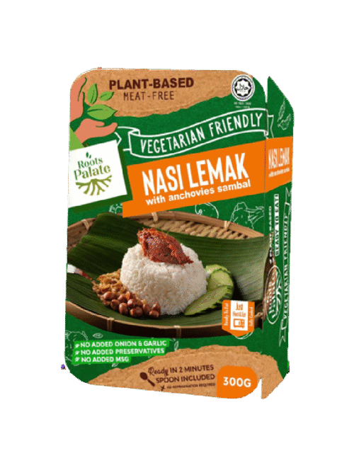 Roots Palate Vegetarian Nasi Lemak With Anchovies Sambal 300g