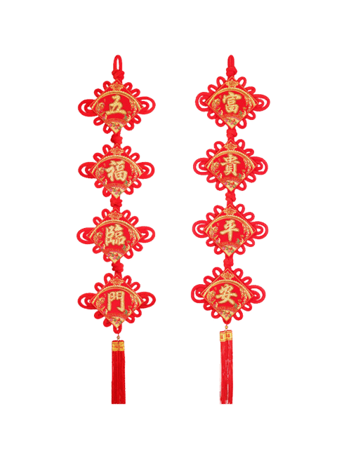 Longdan New Year Hanging Pendant - Five Blessing 120cm
