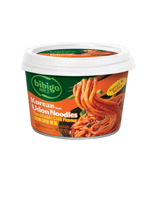 CJ BIBIGO Udon Noodles Tteokbokki Chili Flavour 187g