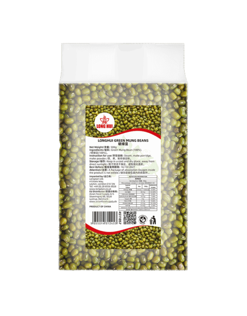 LONGHUI Green Mung Beans 500g (Case 20)