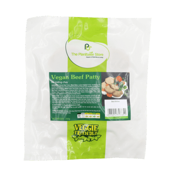 The Plantbase Store Vegan Beef Patty 250g (Frozen)