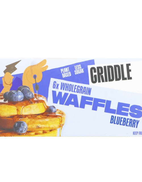 GRIDDLE Blueberry Wholegrain Waffles 192g (Frozen)