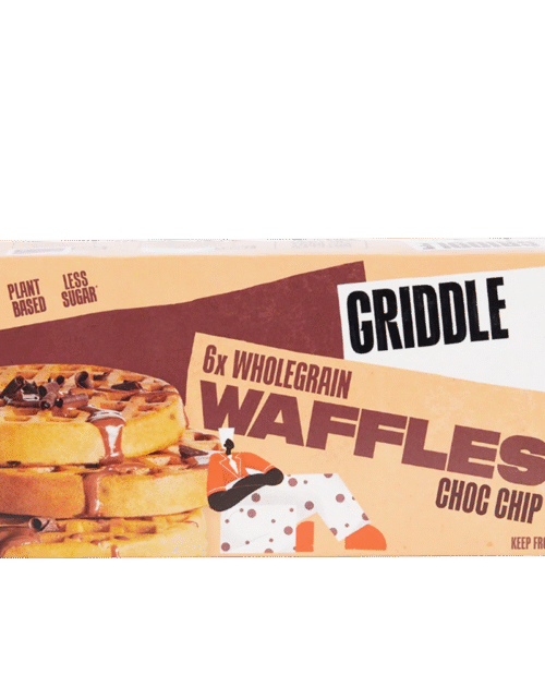 GRIDDLE Choc-Chip Wholegrain Waffles 192g (Frozen)
