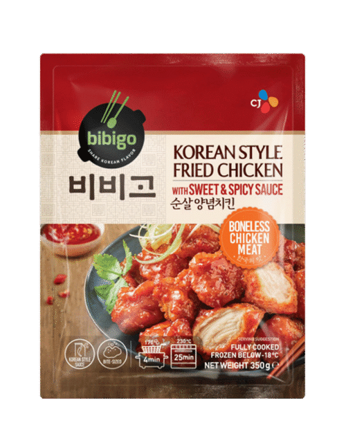 CJ BIBIGO Korean Fried Chicken with Sweet & Spicy Sauce 350g (Frozen)