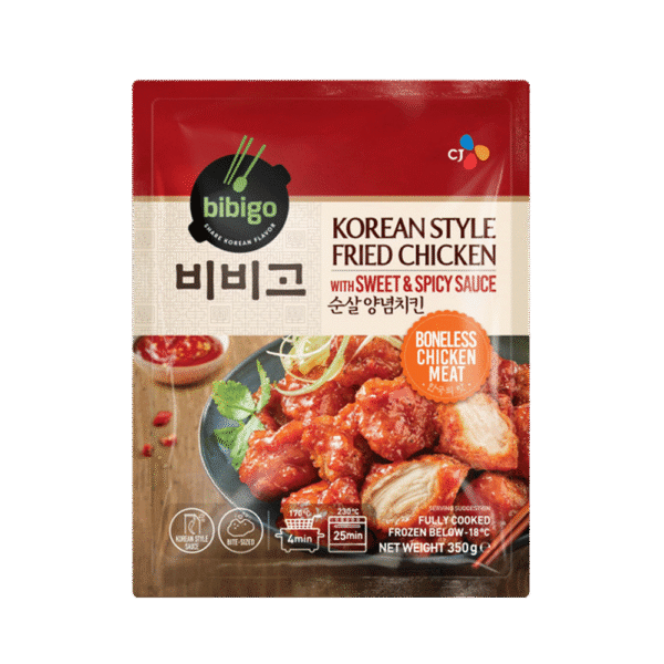CJ BIBIGO Korean Fried Chicken with Sweet & Spicy Sauce 350g (Frozen)