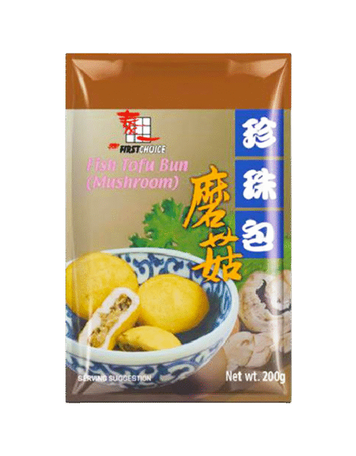 FIRST CHOICE Fish Tofu Mushroom Bun 200g (Frozen)