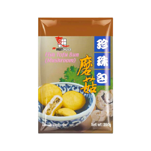 FIRST CHOICE Fish Tofu Mushroom Bun 200g (Frozen)