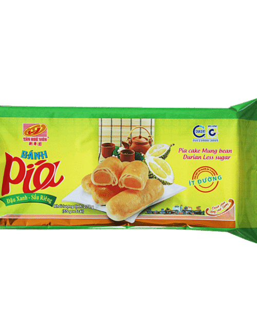 Tan Hue Vien Durian & Mungbean Mini Cake (Less Sugar) 275g (Frozen)