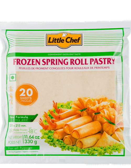 LITTLE CHEF Spring Roll Pastry 8.5 SQ In 330g (Frozen)