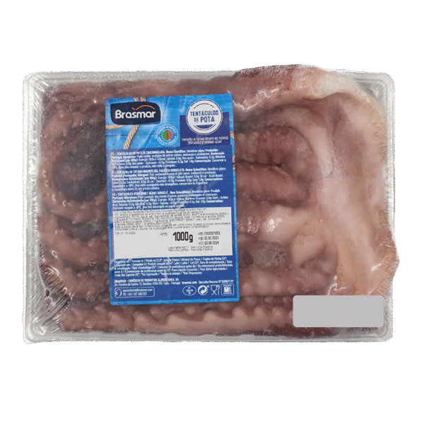 BRASMAR Giant Squid Tentacles 1kg (800gnet) (Frozen)