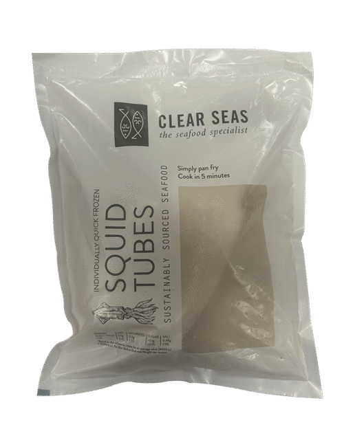 CLEAR SEAS Squid Tubes U5 1kg (600gnet) (Frozen)