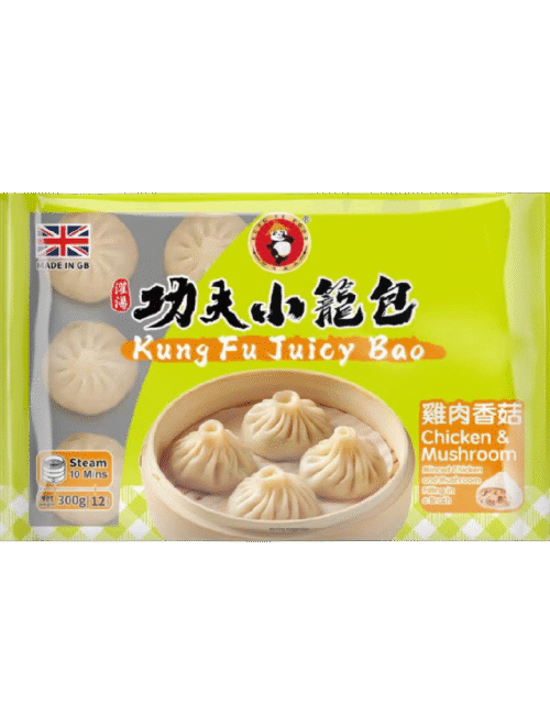 KUNGFU Chicken & Mushroom Siu Loong Bun 300g (Frozen)