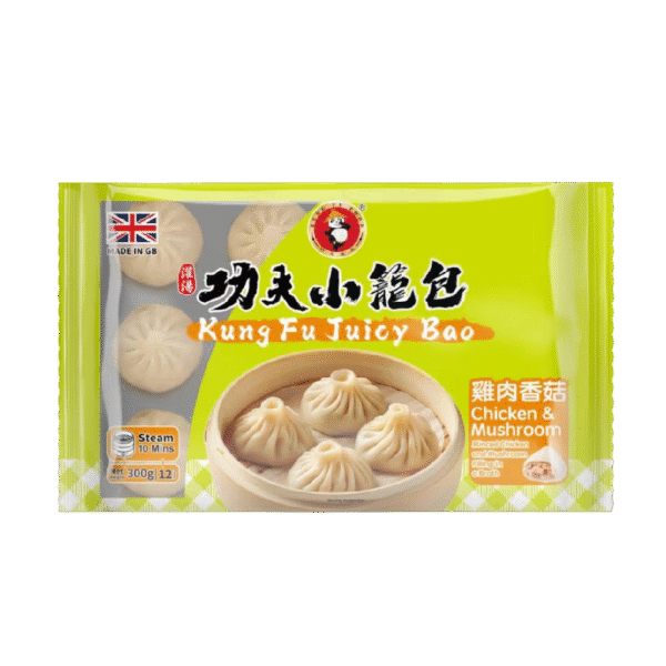 KUNGFU Chicken & Mushroom Siu Loong Bun 300g (Frozen)