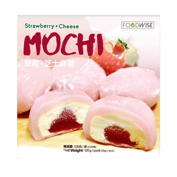 FOODWORTH Strawberry Cheese Mochi 120g (Frozen)