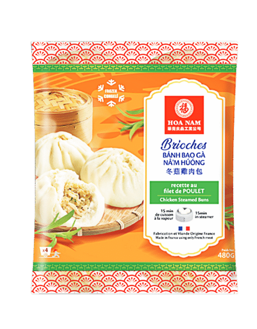 Hoa Nam Chicken & Mushroom Steamed Buns 480g (Frozen)