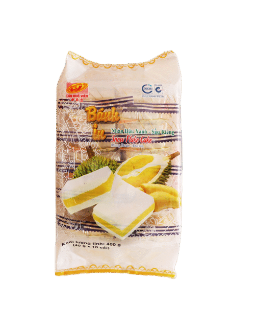 Tan Hue Vien Snow Flake Cake (Mung Bean- Durian) 400g (Frozen)