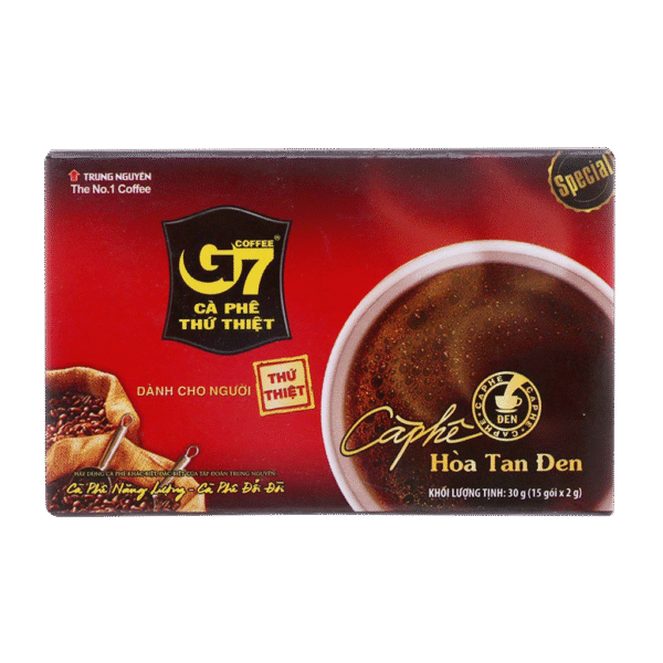 Trung Nguyen G7 Pure Black Coffee 30g (2gx15)